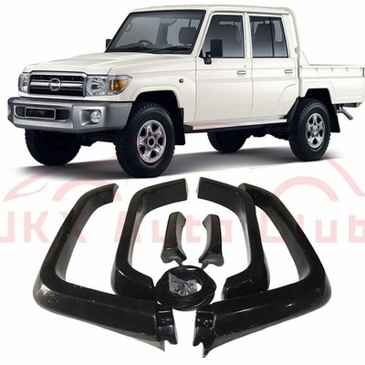 6PCS Glossy Wheel Fender Flares Trims Set Fix 4DR With Screws u For TOYOTA LC79