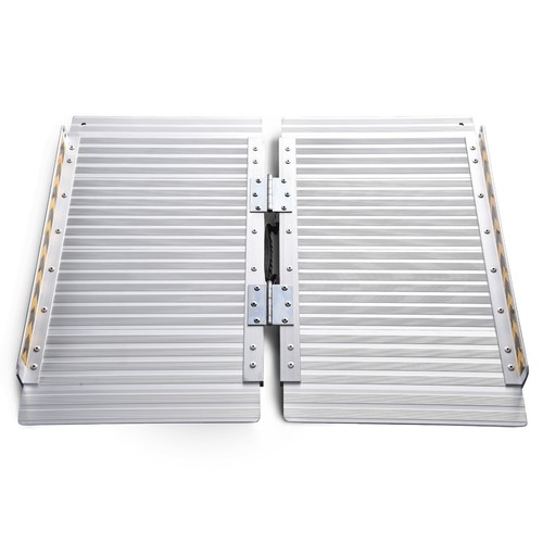 2 Ft Aluminum Scooter Ramp Folding Mobility Scooter Anti-slip 600 Lbs Stairs
