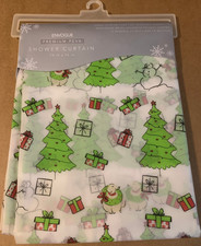 Envogue Premium Peva Christmas Shower Curtain 72" X 72" Durable NEW 