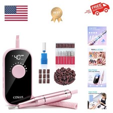 Professional Rechargeable Electric Nail Drill 40000 RPM, Portable Nail File w...