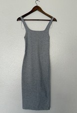 Zara Women's Midi Dress Size S Grey  Bodycon