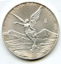 2016 Mexico Libertad 999 Silver 1 oz Coin Plata Pura Bullion Onza - Q285 119.70 per troy oz