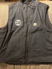 NWOT Carhartt Loose Fit Duck Sherpa Lined Vest Mens 2XL Grey OV4277-M 104277-GVL
