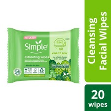 SIMPLE Gentle Exfoliating Wipes for Instantly Refreshed Skin