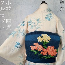 Pure Silk Floral Kimono Set S Size, Full Pattern, Used
