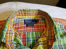 Men's Vintage Polo Ralph Lauren Western L PLAID LONG SLEEVE SHIRT