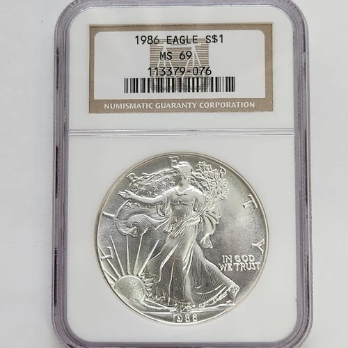 1986 Silver Eagle NGC MS69