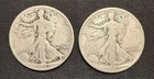 1943 Walking Liberty Half Dollars-90% Silver-(Lot Of 2 Coins)