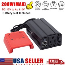 For Milwaukee 18V Battery Power Inverter Converter DC 15-21V To AC 110v w/USB US