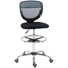 Vinsetto Tall Office Chair w/Lumbar Support, Grey , Refurbished