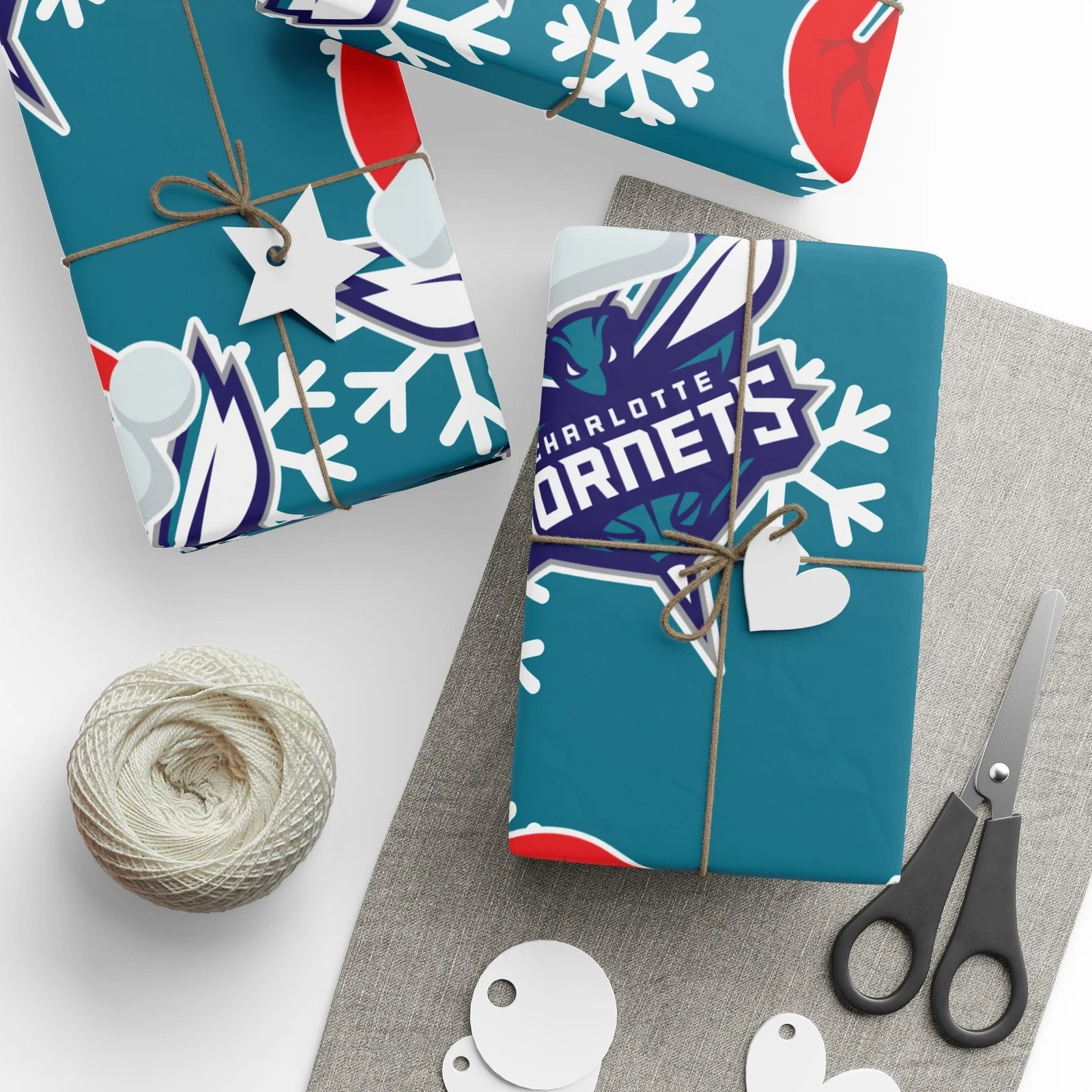 Charlotte Hornets Gift Wrapping Paper for Holidays Christmas Basketball