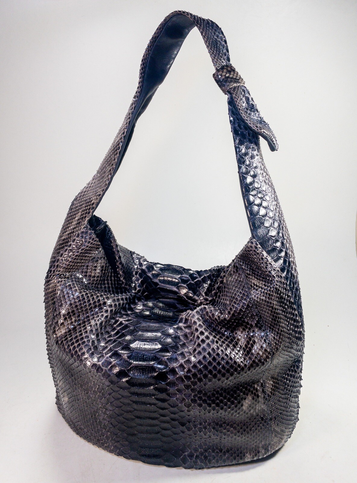Ghibli Luxury Python Snakeskin Leather Slouchy Ho… - image 2