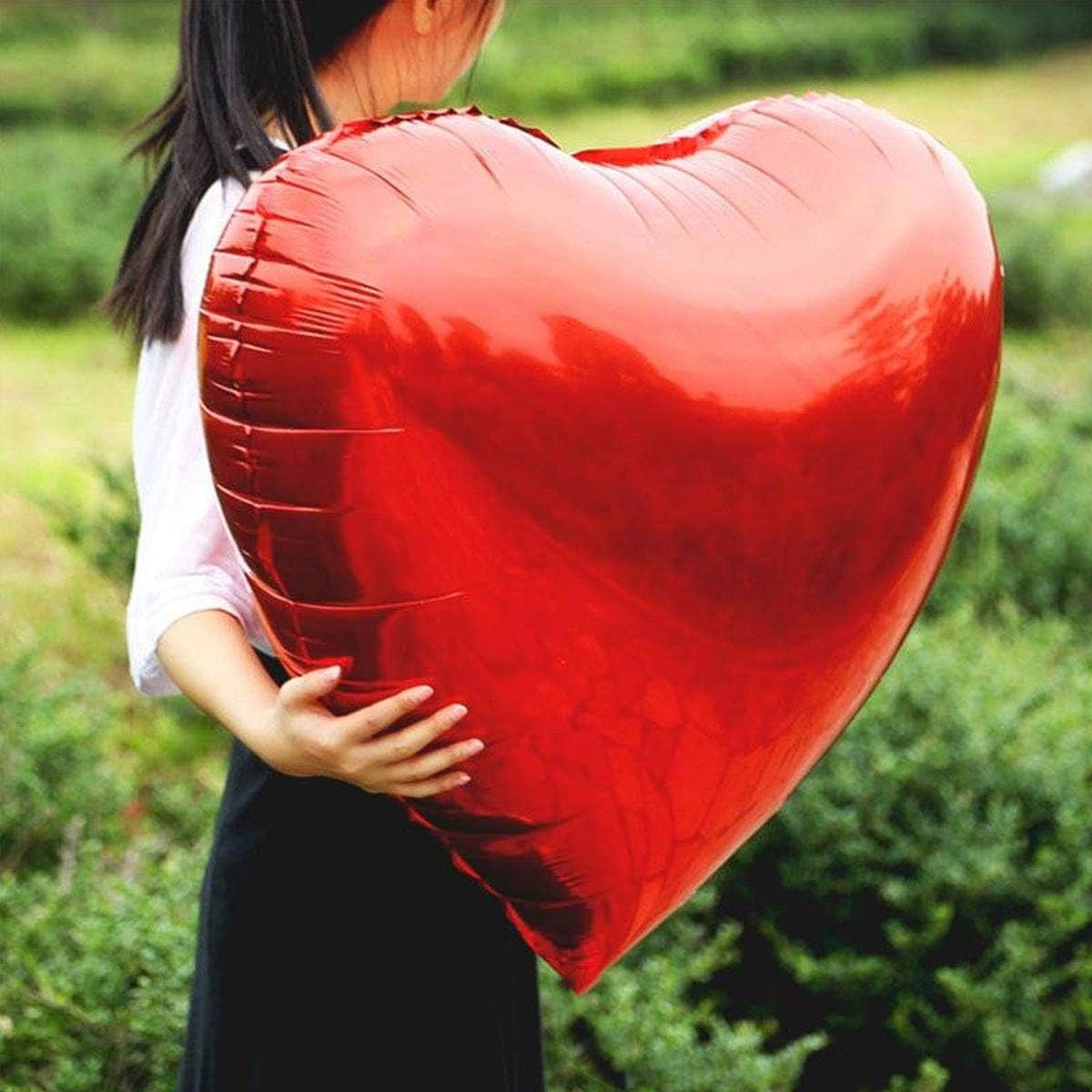 Herz Folienballon Rot XXL Helium Luftballon, Romantisch Deko, Riesen Dekoration 