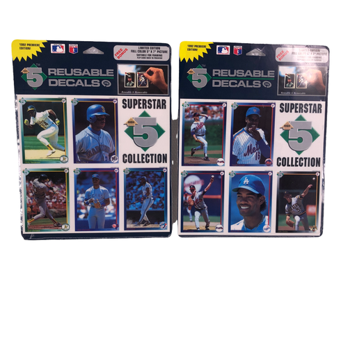 Superstar High 5 Collection Reusable Decals Lot of 2 NEW 1992 Premiere Edition