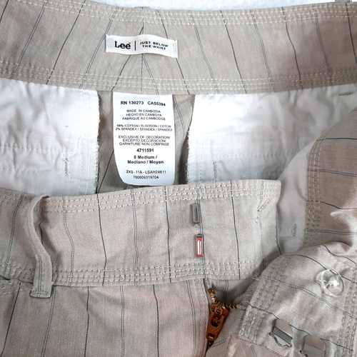 Ann Taylor Marisa Lee Women's Bermuda Shorts Lot Size 8 Gray Pinstripe Stretch - Picture 5 of 18