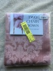1 Bardwil New In Package Set of (2) Pink/Mauve Cotton Blend Chair Bows