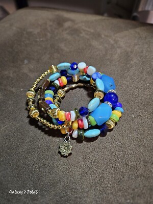 beaded stack bracelets