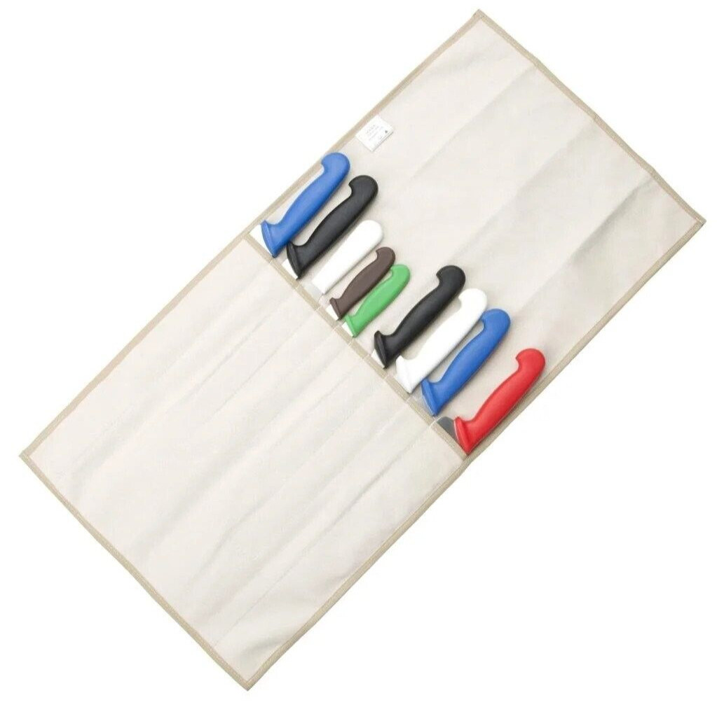 Chefs Knife Wallet Canvas Case Roll 10 Compartment without Knives