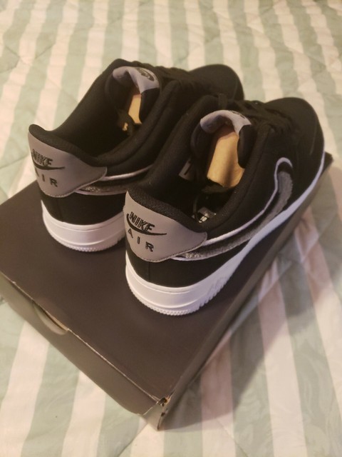 air force 1 low 3d chenille swoosh black cool grey