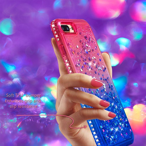 Flüssige dynamische Glitzer Treibsand Handyhülle für iPhone 8/7/6 Plus X/Xs/Xr/Xs Max - Bild 11 von 36