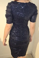 Christmas party sequences dress  navy blue size 10