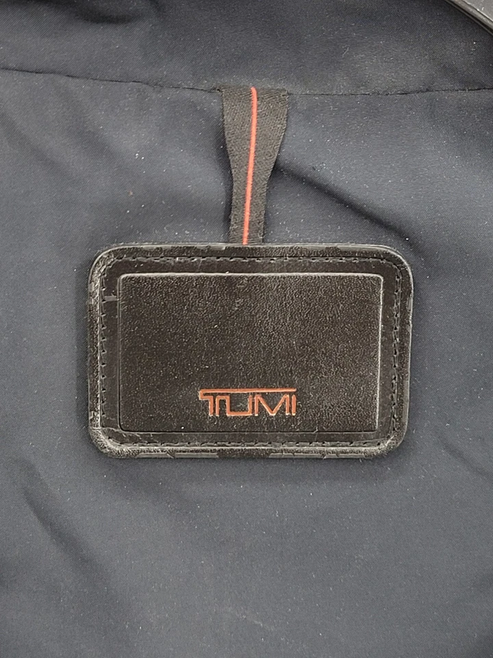 Chaqueta Tumi Tech Para Hombres XXL 2XL Azul Cremallera Bolsillos Bombardero Prendas Exteriores Abrigo Foto 3 de 4