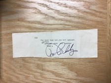 Ron Bloomberg New York Yankees Autographed Typewriter Note thumbnail