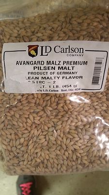 1 Pound Avangard Malz Premium Pilsen Malt Whole Grain Brewers Malt Homebrewing