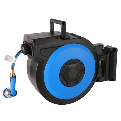 Retractable Garden Hose Reel 1/2'' x 131FT Automatic Water Hose Reel Wall-Mounted