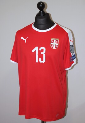 Serbia National Team match issue football shirt #13 Mitrovic 2019 PHOTO PROOF