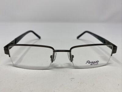 Parade Plus 2021 Gunmetal 50-18-140 Metal Half Rim Eyeglasses Frame AV23
