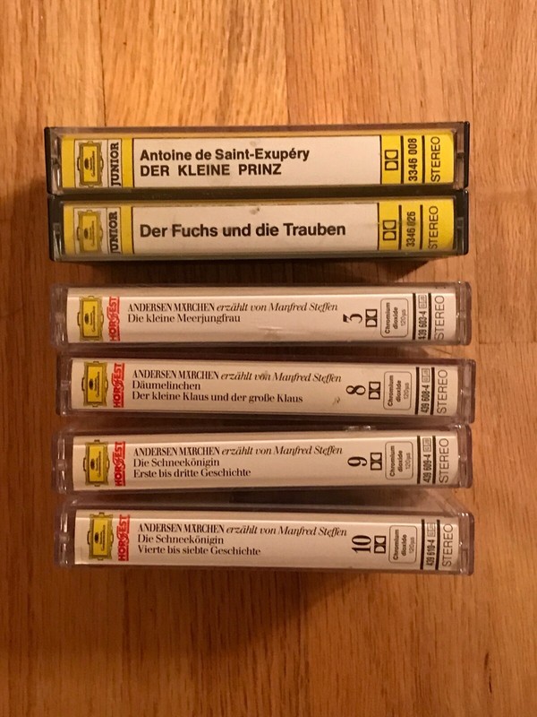 Andersen Märchen, Der Kleine Prinz, Der Fuchs und die Trauben. 6 cassette tapes