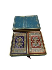 Vintage Congress Floral Print Playing Cards Double Deck Boxed Set - COMPLETE