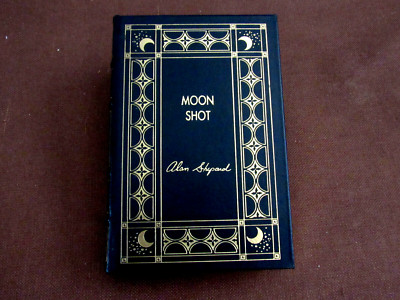ALAN SHEPARD APOLLO 14 NASA ASTRONAUT SIGNED AUTO L/E MOON SHOT LEATHER BOOK