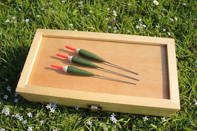 Angeln, Schwimmer, Avon, Balsa, Drahtstiel, Handarbeit, traditionell (3er Pack)