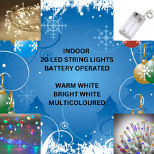 20 battery operated multi coloured led lights. Fairy lights, Christmas lights.