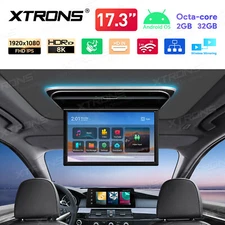 17.3" Car Roof TV Video Flip Down Overhead Monitor IPS Screen WiFi USB HDM 1080P