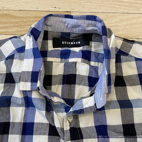 Bespoken Designer kariertes kariertes Hemd mit Knopfleiste Größe Small - Bild 2 von 8