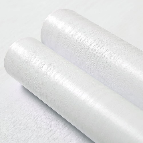 64ft Vinyl White Wood Grain Self-adhesive Wallpaper Furniture Cabinet Stickers - Picture 16 of 21