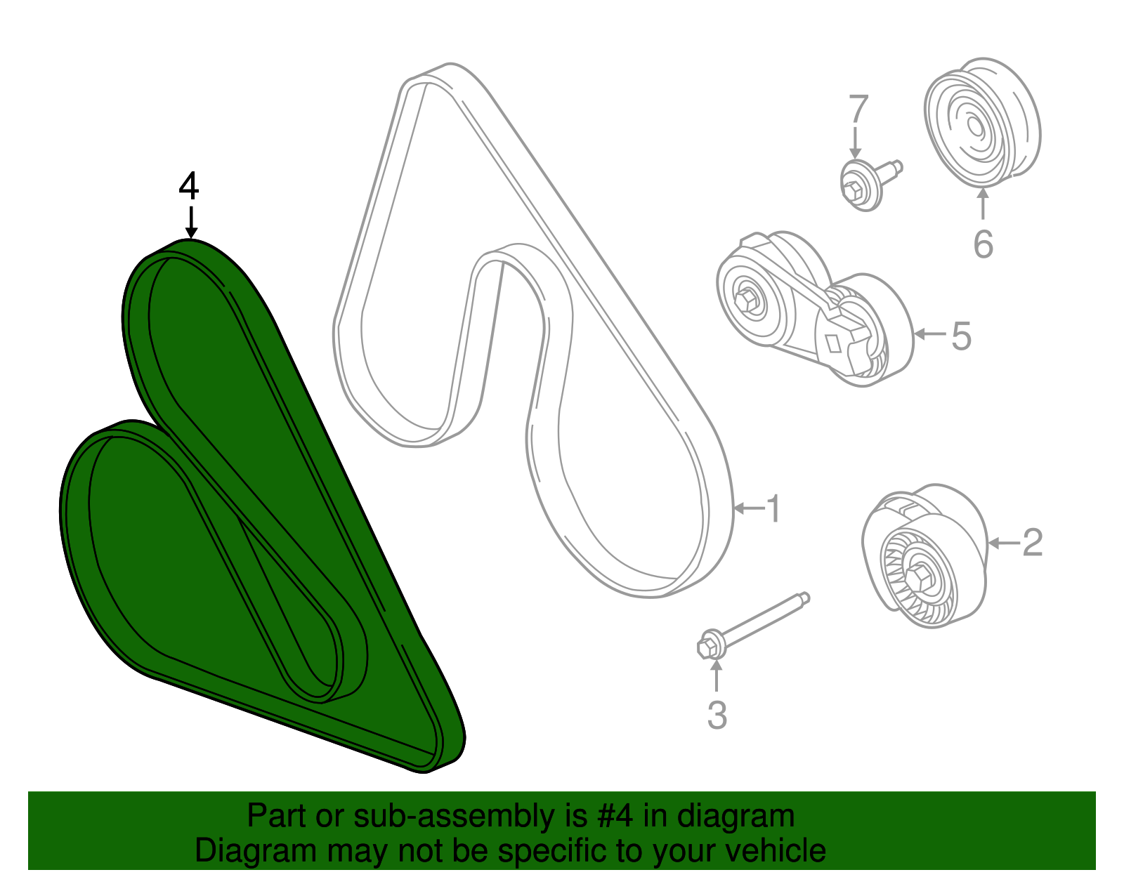 Genuine Ford Water Pump Belt BL3Z8620A eBay
