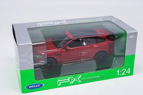 Welly 1:24 Jaguar F-Pace Modelo Diecast Deportivo Carreras Coche Juguete Rojo NUEVO EN CAJA - Imagen 6 de 6