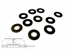 10 Flat Rubber Washers, Ring Seal Gasket Spacer, 2" OD x 1" ID x 1/8"