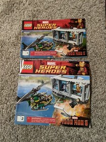 LEGO Marvel MANUAL LOT- 76006, 76007, 76008, 76015, 76017, 76019