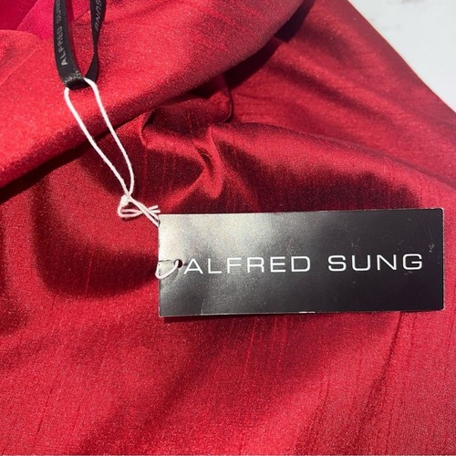 NWT! ALFRED SUNG D611 Dupioni Pleat A-Line Gown DRESS 4 - Picture 6 of 7