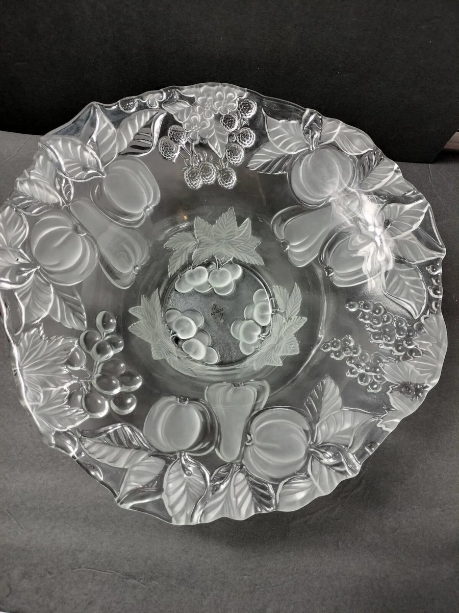 Mikasa Walther Crystal West Germany embossed art satin fruit
