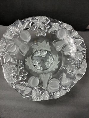 Mikasa Walther Crystal West Germany embossed art satin fruit