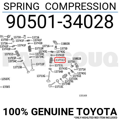 9050134028 Genuine Toyota SPRING COMPRESSION 90501-34028 | eBay