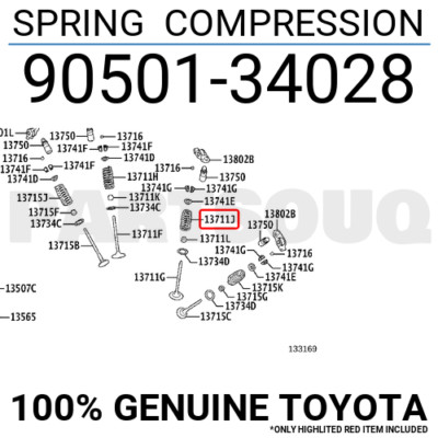 【m】 9050134028 Genuine Toyota SPRING COMPRESSION 90501-34028 | eBay