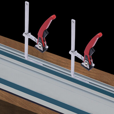 2 x Saw Guide Rail, Ratchet Clamps, Track Saw, CNC Table, T-track 200x60mm