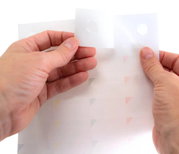 Dose unitária XL cartões blister de vedação fria perfurados 28 doses pacote com 6 - item DPUnit28XL - Imagem 3 de 3